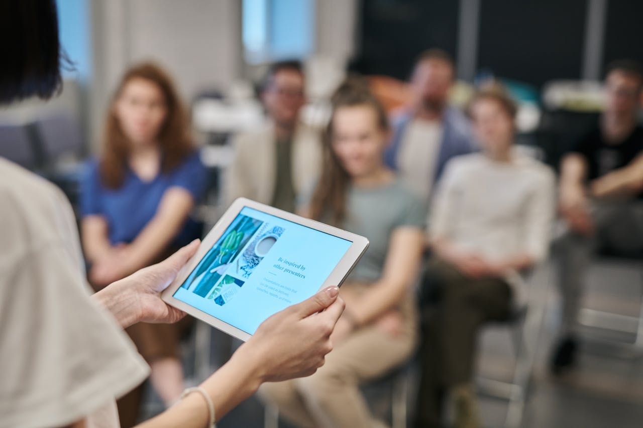 corporate training with ipad